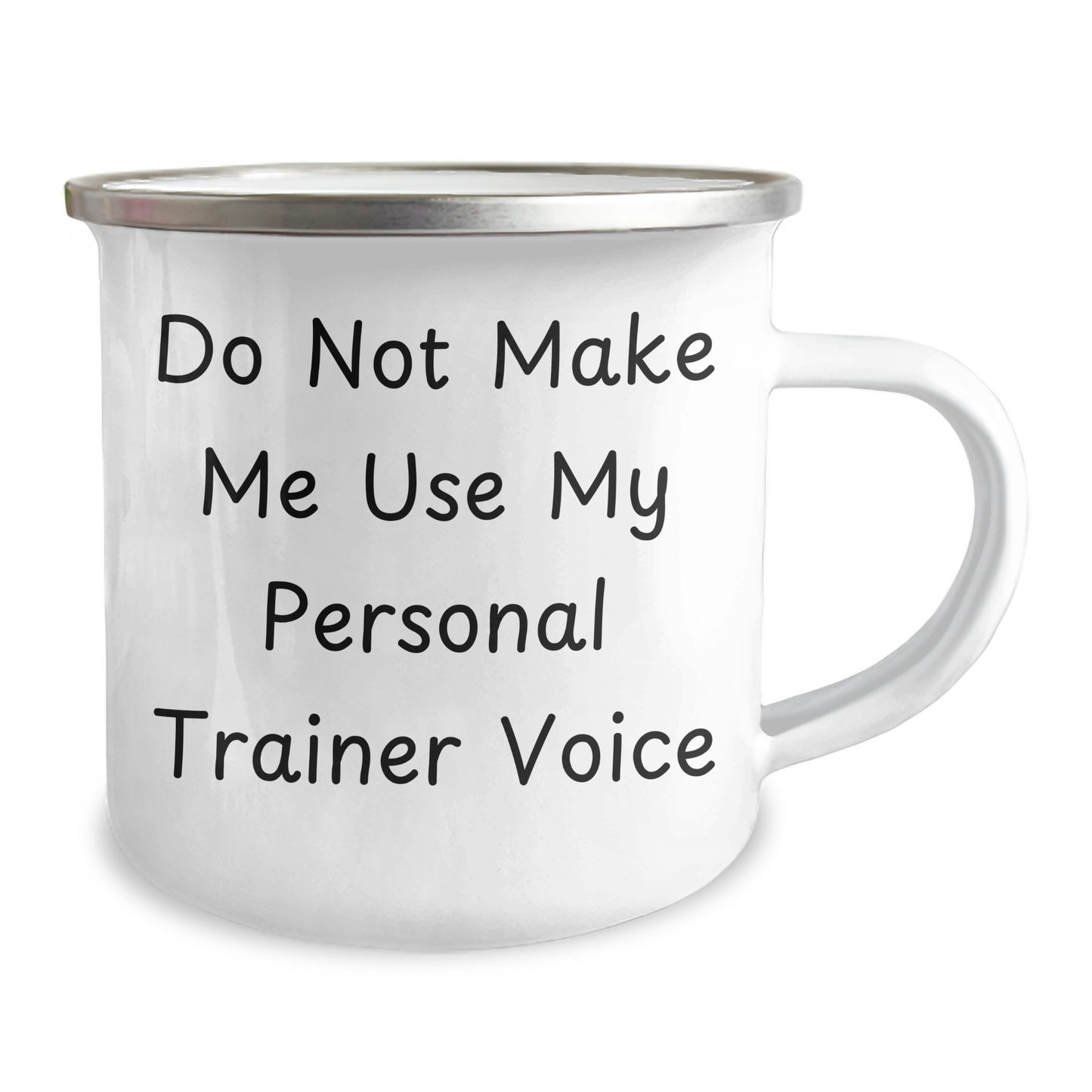 Funny Personal Trainer Gifts for Men from Friends - Camping Mug 'Do Not Make Me Use My Personal Trainer Voice' for Father's Day - Image 2