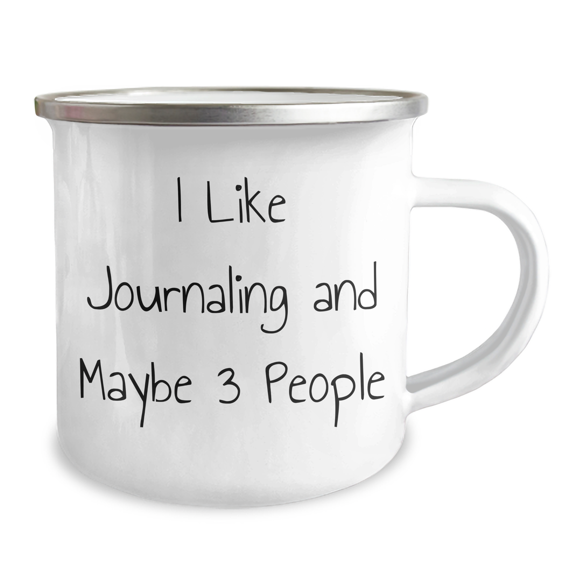 Funny Journaling Gifts from Friends - I Like Journaling And Maybe 3 People - 12 oz Camping Mug for Journaling Enthusiasts or Father's Day Unique Gifts - Image 2