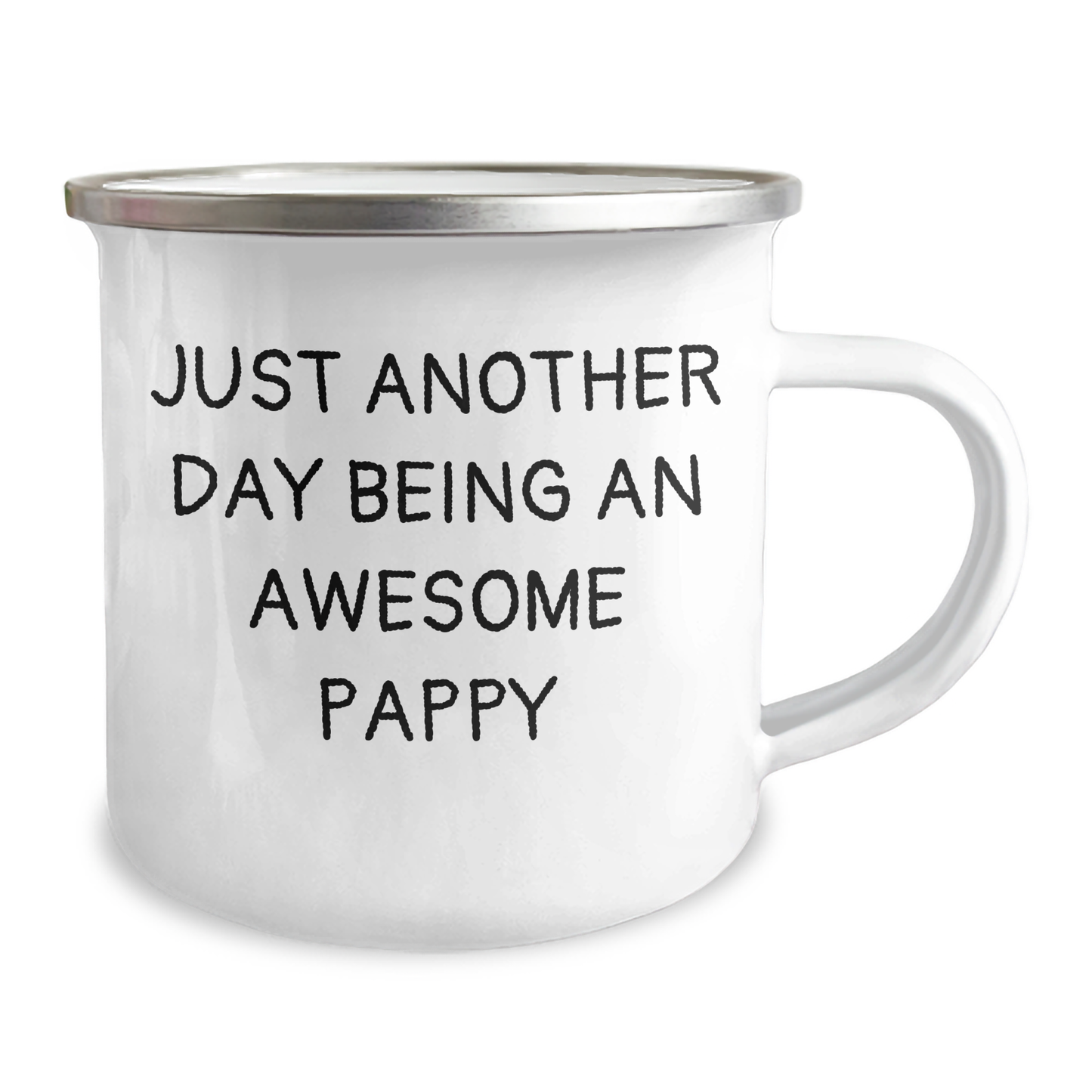 Funny Pappy Camping Mug, Gifts from Family for Pappy, Just Another Day Being An Awesome Pappy, Unique Camping Mugs for Mother's Day - Image 2