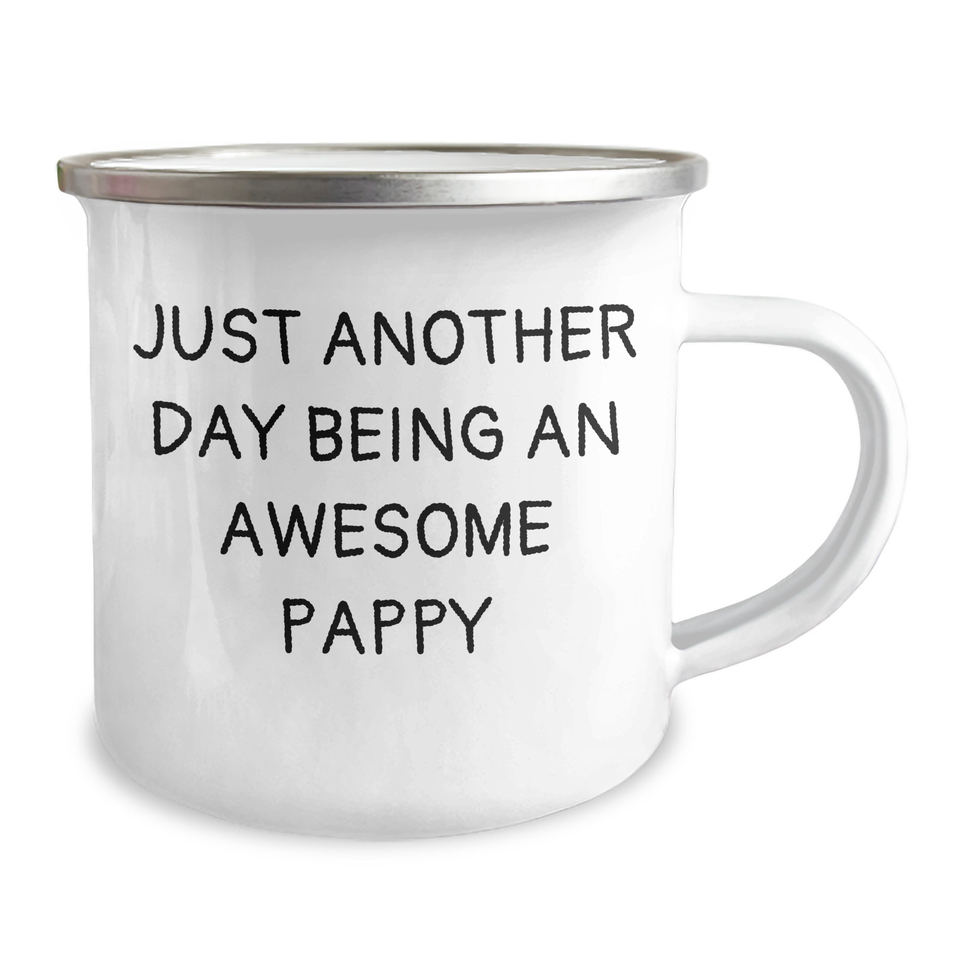 Funny Pappy Camping Mug, Gifts from Family for Pappy, Just Another Day Being An Awesome Pappy, Unique Camping Mugs for Mother's Day - Image 2