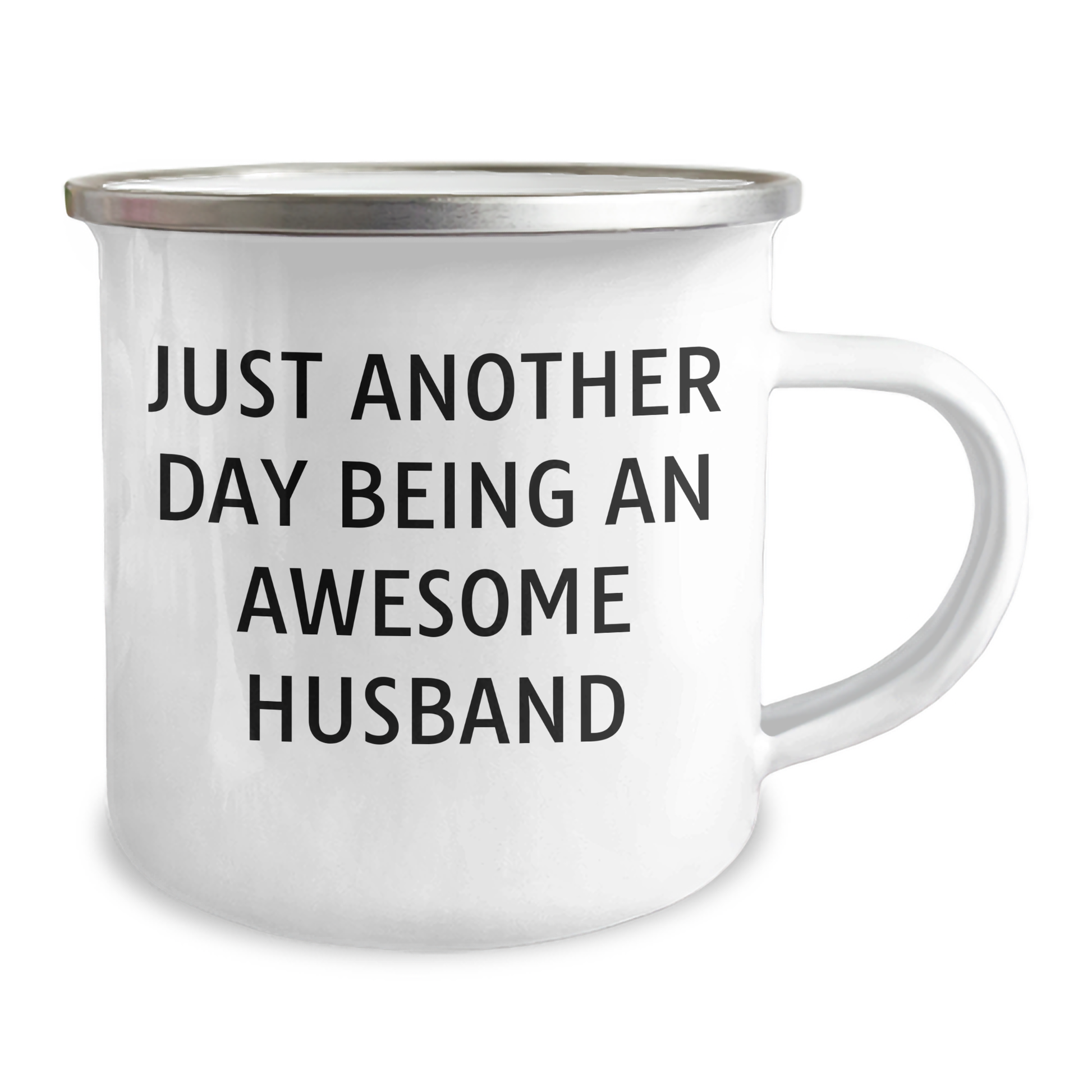 Funny Husband Gifts from Men for Husband Graduation Unique Gifts - Just Another Day Being An Awesome Husband Camping Mug - Image 2