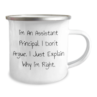 Load image into Gallery viewer, Funny Assistant Principal Gifts, Inspirational Camping Mug for Graduation, Gifts from Friends, Gifts for Assistant Principal - Image 2
