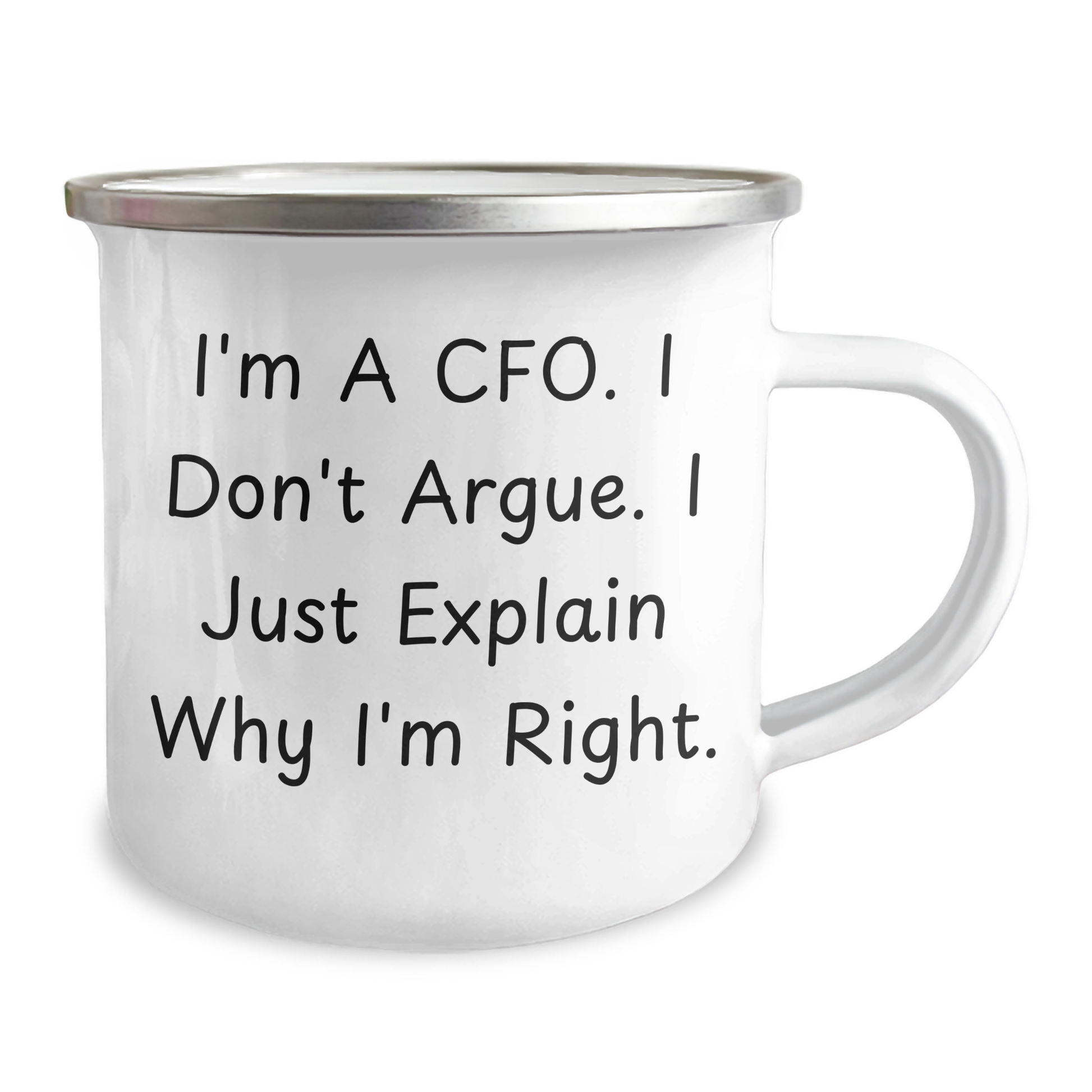 CFO Gifts from Men, Funny Quote Camping Mug, 12 oz Stainless Steel, Mother's Day Unique Gifts for CFO - Image 2