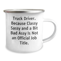 Load image into Gallery viewer, Truck Driver Camping Mug, Funny Gifts from Friends for Truck Driver, Graduation Unique Gifts, Camping Mug for Men - Image 2
