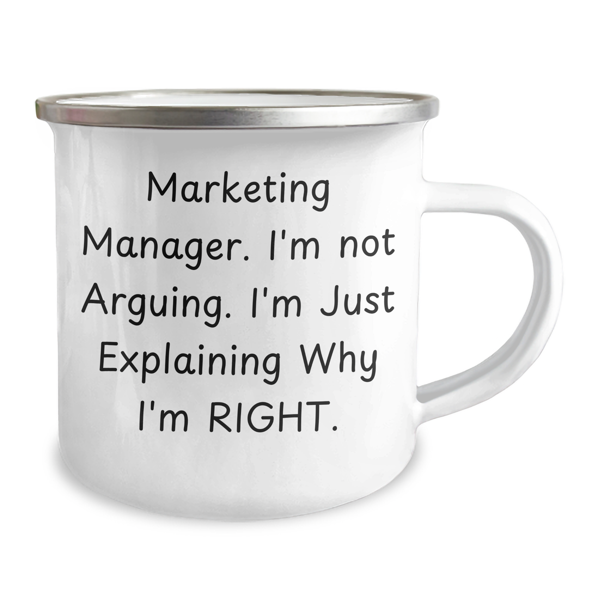 Marketing Manager Gifts, Funny Camping Mug, 'I'm Not Arguing. I'm Just Explaining Why I'm Right.' for Men, Family, Friends, Unique Father's Day Unique Gifts from Coworkers - Image 2