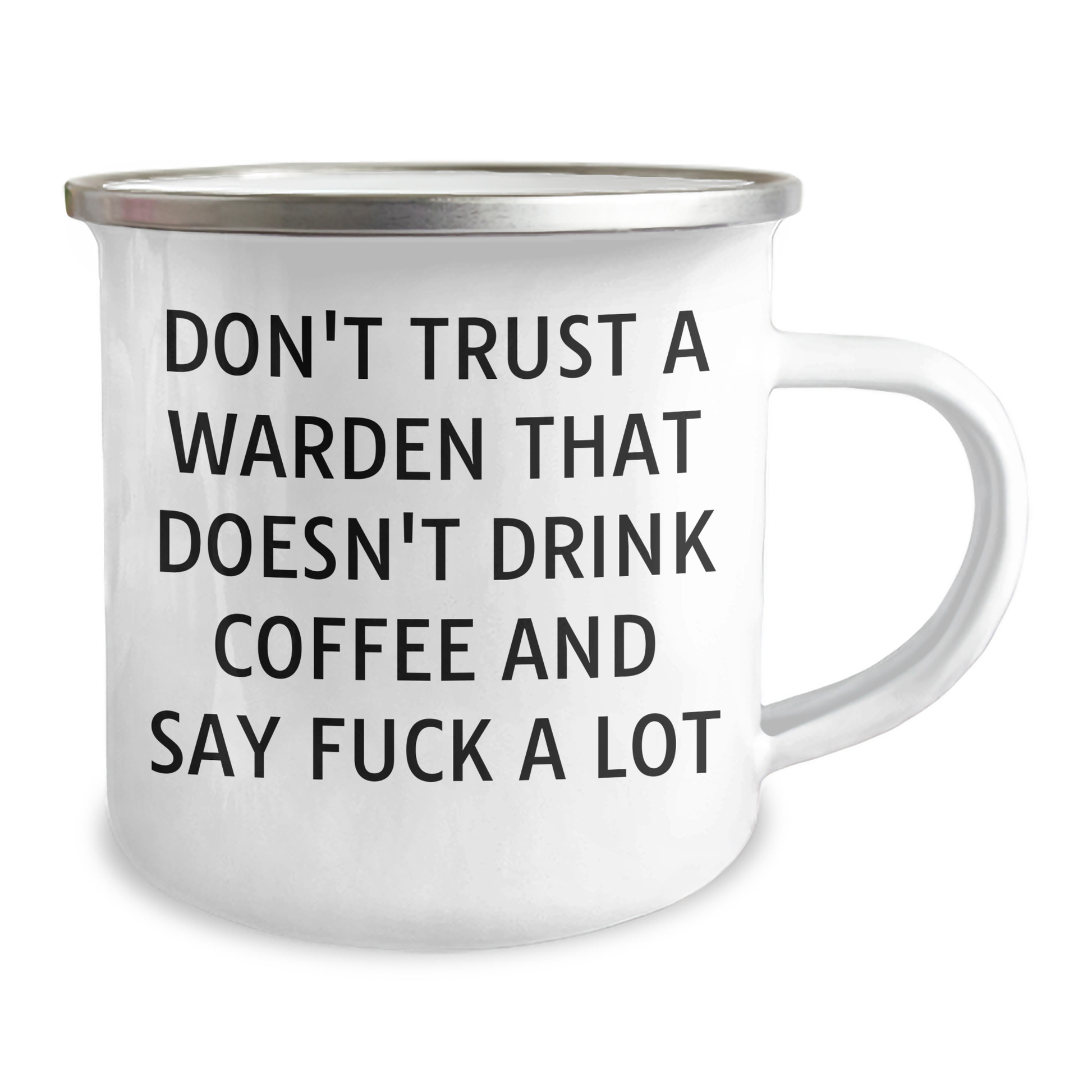Warden Humor Gifts from Friends and Family, Funny Camping Mug, 'Don't Trust A Warden That Doesn't Drink Coffee' Quote, Perfect Dad's Day Gift for Men - Image 2