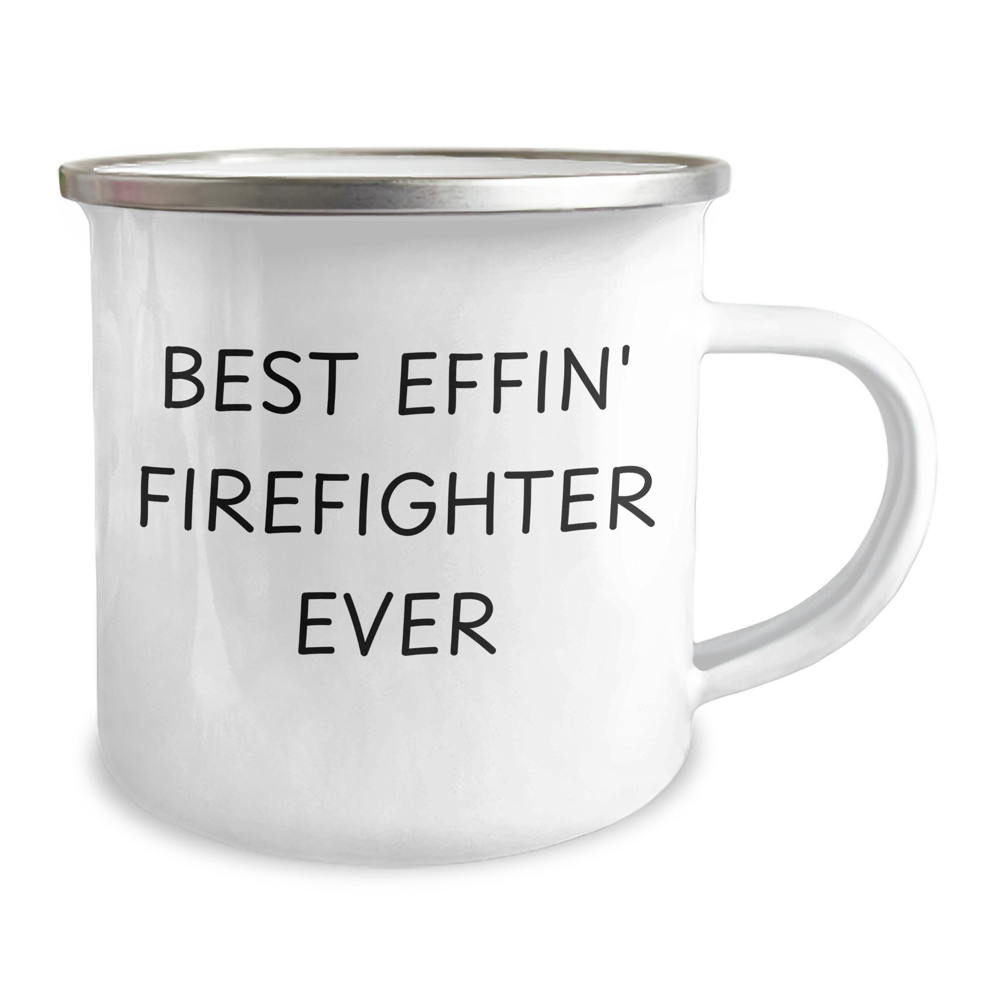 Funny Firefighter Gifts from Men, Best Effin' Firefighter Ever Camping Mug for Father's Day - Image 2