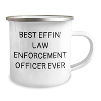 Load image into Gallery viewer, Funny Law Enforcement Officer Gifts - &#39;Best Effin&#39; Dad&#39; Camping Mug for Father&#39;s Day, Gifts from Men to Law Enforcement Officers - Image 2
