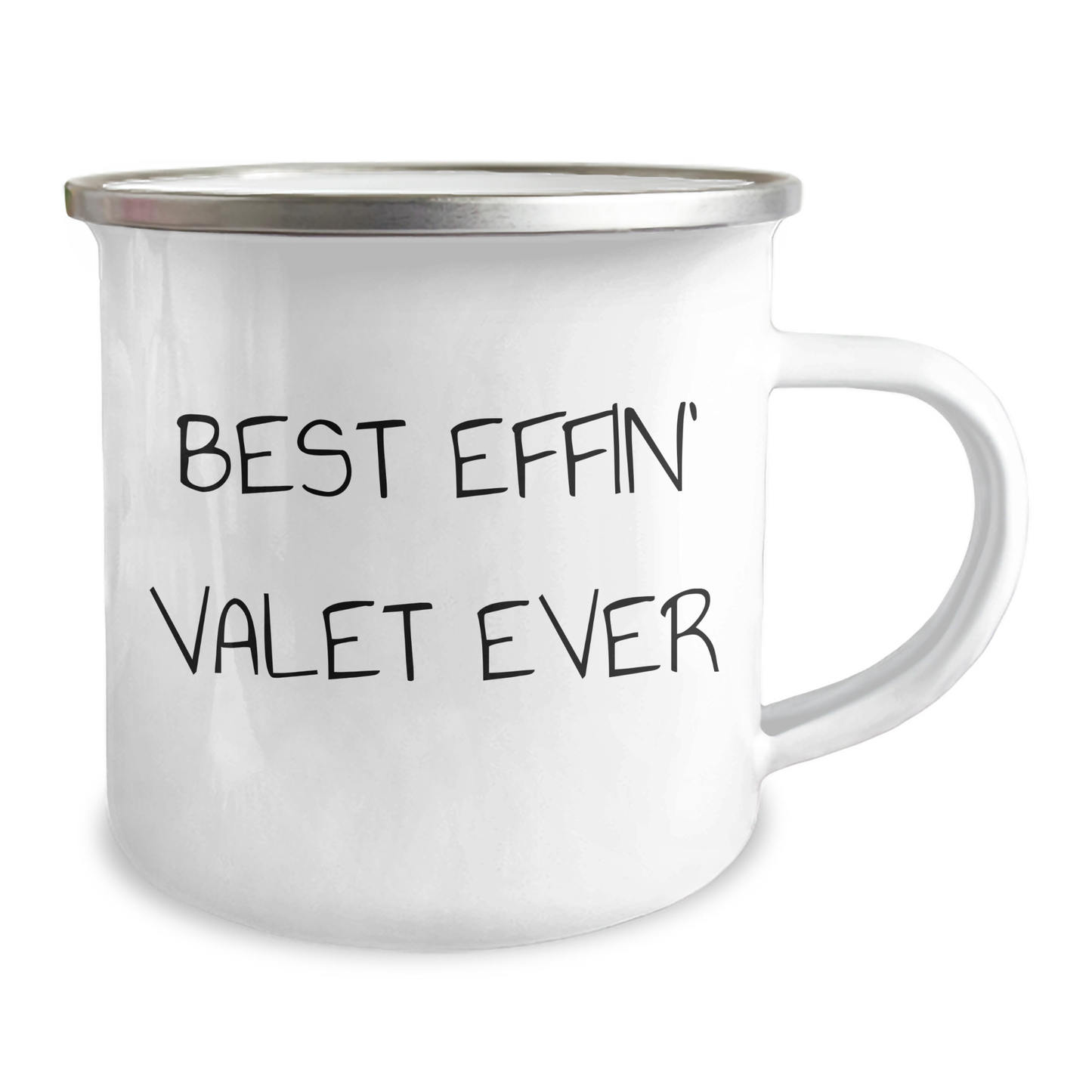 Funny Valet Gifts from Friends - Best Effin' Valet Ever Quote on Camping Mug for Father's Day - Image 2