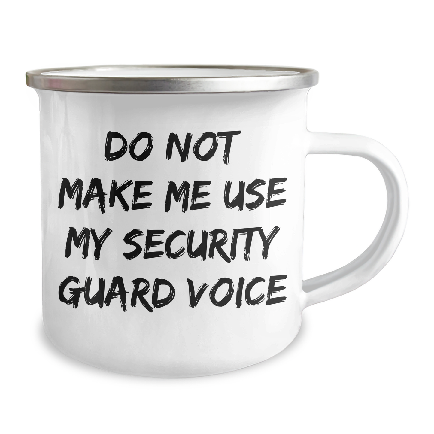 Funny Security Guard Gifts from Men - 'Do Not Make Me Use My Security Guard Voice' Camping Mug for Mother's Day - Image 2