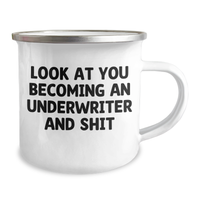 Load image into Gallery viewer, Funny Underwriter Gifts from Friends - Look At You Becoming An Underwriter And Shit Graduation Underwriter Mug for Men - Image 2
