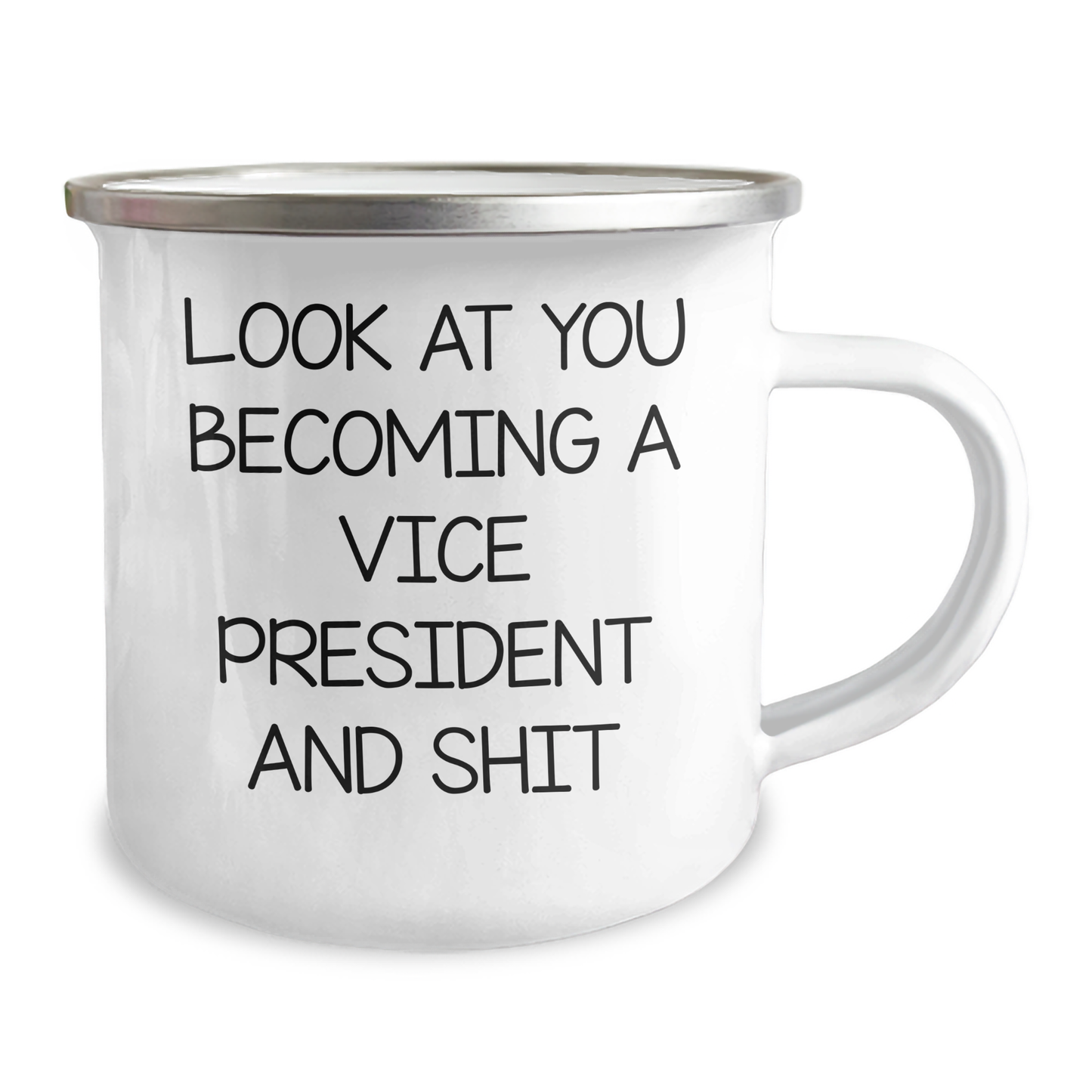 Funny Vice President Gifts for Men, 'Look At You Becoming A Vice President And Shit' Quote, Camping Mug for Graduation from Friends or Family - Image 2