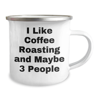 Load image into Gallery viewer, Coffee Roasting Enthusiasts Gifts from Men to Friends for Graduation - Funny Camping Mug, 12 oz Stainless Steel with Enamel Finish - Image 2
