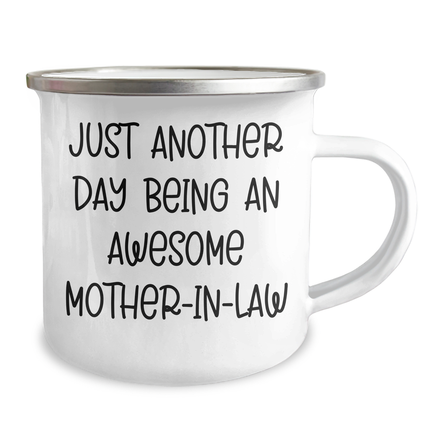 Funny Mom-in-law Gifts, Just Another Day Being An Awesome Mom-in-law Camping Mug, Gifts from Men to Mom on Mother's Day - Image 2