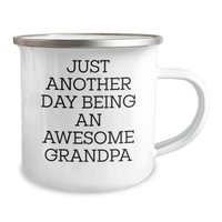 Load image into Gallery viewer, Funny Just Another Day Being An Awesome Grandpa Grandpa Gifts for Graduation Camping Mug from Family - Image 2
