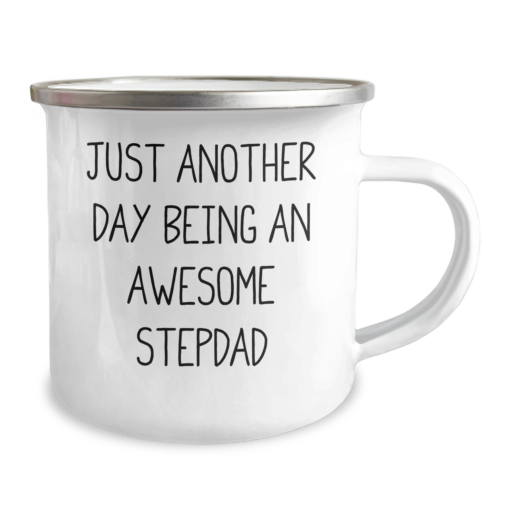 Funny Stepdad Gifts, Just Another Day Being An Awesome Stepdad, 12 oz Camping Mug, Unique Mother's Day Unique Gifts from Men to Stepdad - Image 2
