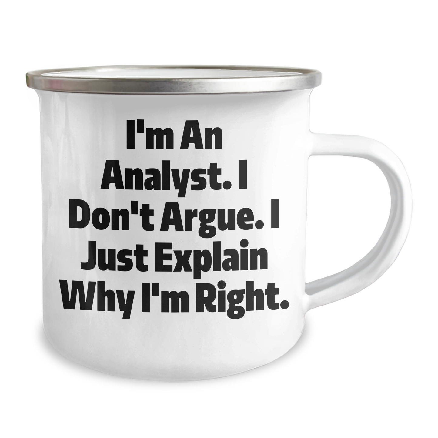 Funny Analyst Quote Camping Mug for Graduation Gifts from Friends to Coworkers - Image 2