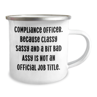 Load image into Gallery viewer, Compliance Officer Gifts from Friends, Compliance Officer Camping Mug, Funny Quote, Graduation Unique Gifts - Image 2
