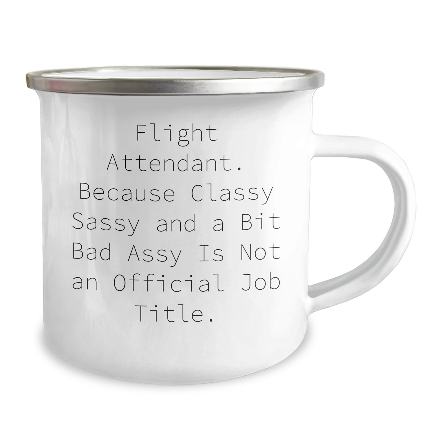 Flight Attendant Gifts from Friends, Unique Camping Mug for Her, Funny Quote Inside, 12 oz Stainless Steel with Enamel Finish, Graduation Unique Gifts - Image 2