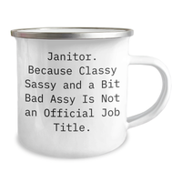 Load image into Gallery viewer, Janitor Jokes Gifts from Friends for Janitor Graduation Unique Camping Mugs - Image 2
