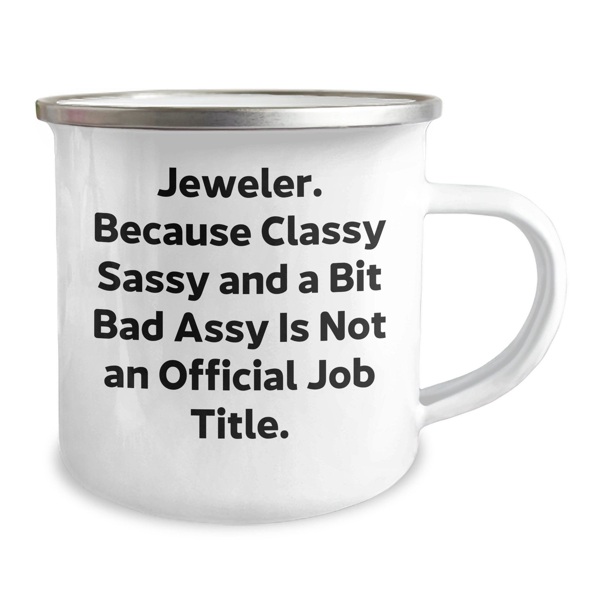 Jeweler Gifts from Friends for Men, Women, and Family with Funny Quote, 12 oz Stainless Steel Camping Mug - Image 2