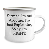 Load image into Gallery viewer, Funny Farmer Gifts from Friends - Camping Mug for Men - &#39;I&#39;m Not Arguing&#39; Graduation Unique Gifts - Image 2
