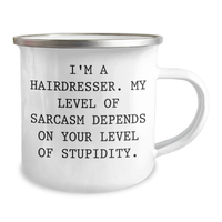 Load image into Gallery viewer, Sassy Hairdresser Gifts, Funny Camping Mug for Hairdressers, 'I'm A Hairdresser, Gifts from Friends for Mother's Day - Image 2
