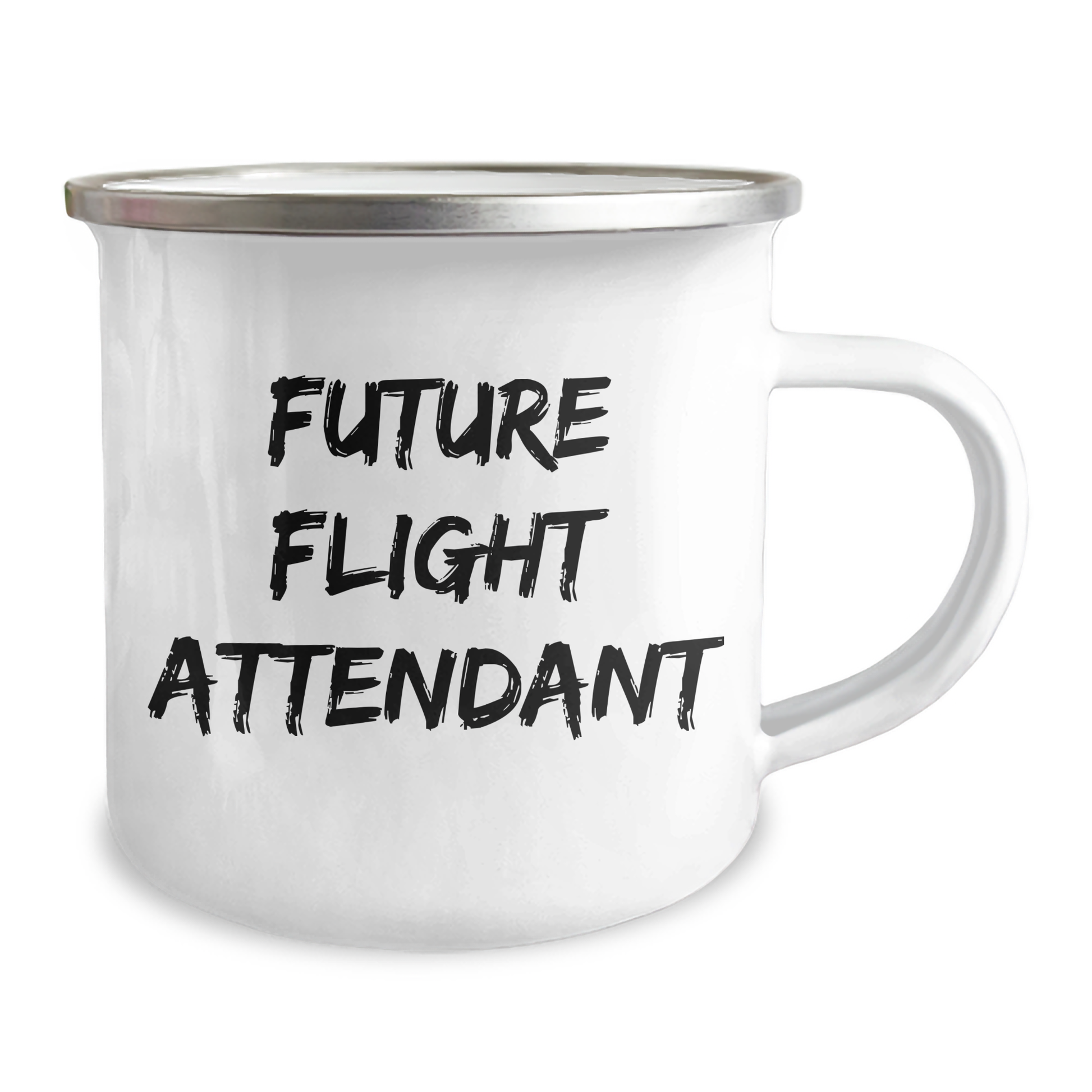 Future Flight Attendant Camping Mug Gifts from Friends, Unique Mother's Day Unique Gift for Her, Funny Inspirational Quote, 12 oz Stainless Steel Enamel Finish - Image 2