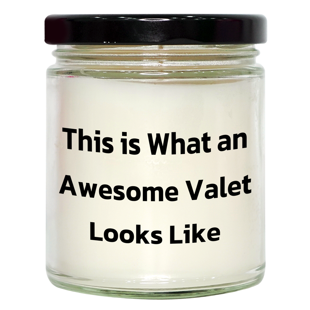 This Is What An Awesome Valet Looks Like, Exquisite 9oz Vanilla Soy Candle for Father's Day Unique Gifts - Image 1