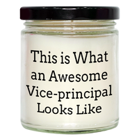 Load image into Gallery viewer, Funny Vice-Principal Gifts for Father&#39;s Day | This Is What An Awesome Vice Principal Looks Like 9oz Vanilla Soy Candle | Sarcastic Vice Principal Appreciation Present - Image 1
