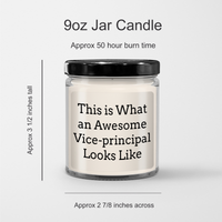 Load image into Gallery viewer, Funny Vice-Principal Gifts for Father&#39;s Day | This Is What An Awesome Vice Principal Looks Like 9oz Vanilla Soy Candle | Sarcastic Vice Principal Appreciation Present - Image 3
