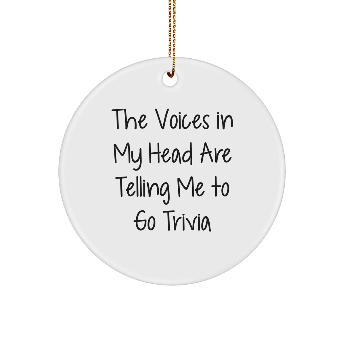 Funny Trivia Circle Ornaments for Friends, Gifts from Men, Women, Family for Trivia Lovers, Christmas Unique Gifts - Image 1
