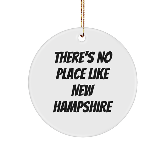 New Hampshire Circle Ornament Gifts from Friends for Men Christmas Memorable Present - Image 1
