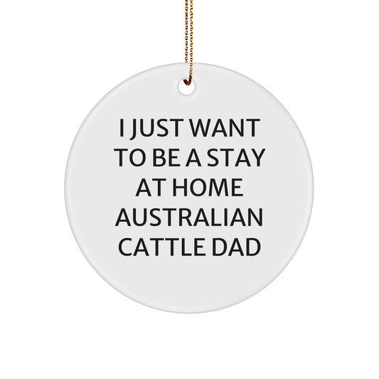 Australian Cattle Dog Dad Circle Ornament Gifts for Christmas Men from Family - Image 1