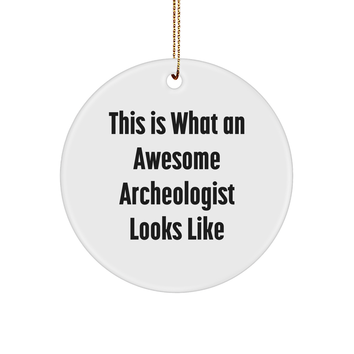 This Is What An Awesome Archeologist Looks Like, Circle Ornament, Gifts from Men to Women, Archeologist Circle Ornament for Christmas - Image 1