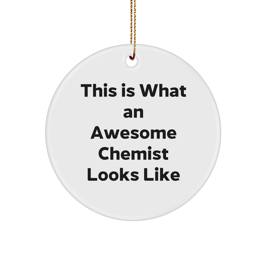 Encouraging Chemist Gifts: Inspirational Motivational Quote Circle Ornament for Chemists, Funny Gifts from Husband, Gifts for Chemist Friend, Unique Christmas Unique Gifts for Chemists - Image 1