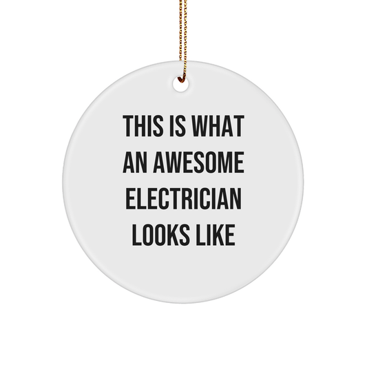 Electrician Gifts from Friends for Awesome Electrician Look Like This Christmas Ornament for Electricians - Image 1