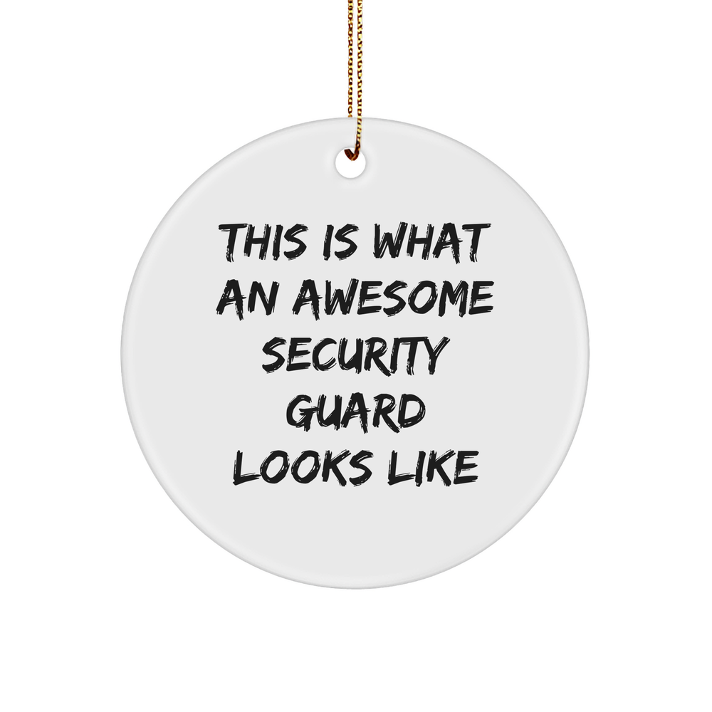 Security Guard Circle Ornament: A Heartwarming Gift for Christmas - Image 1