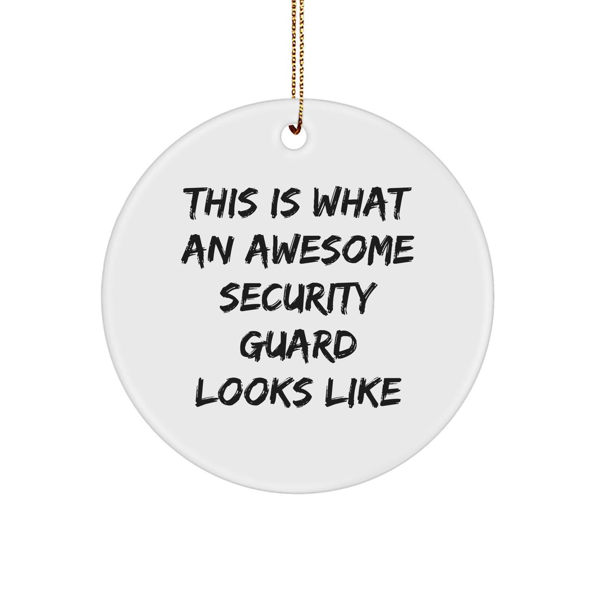 Security Guard Circle Ornament: A Heartwarming Gift for Christmas - Image 1