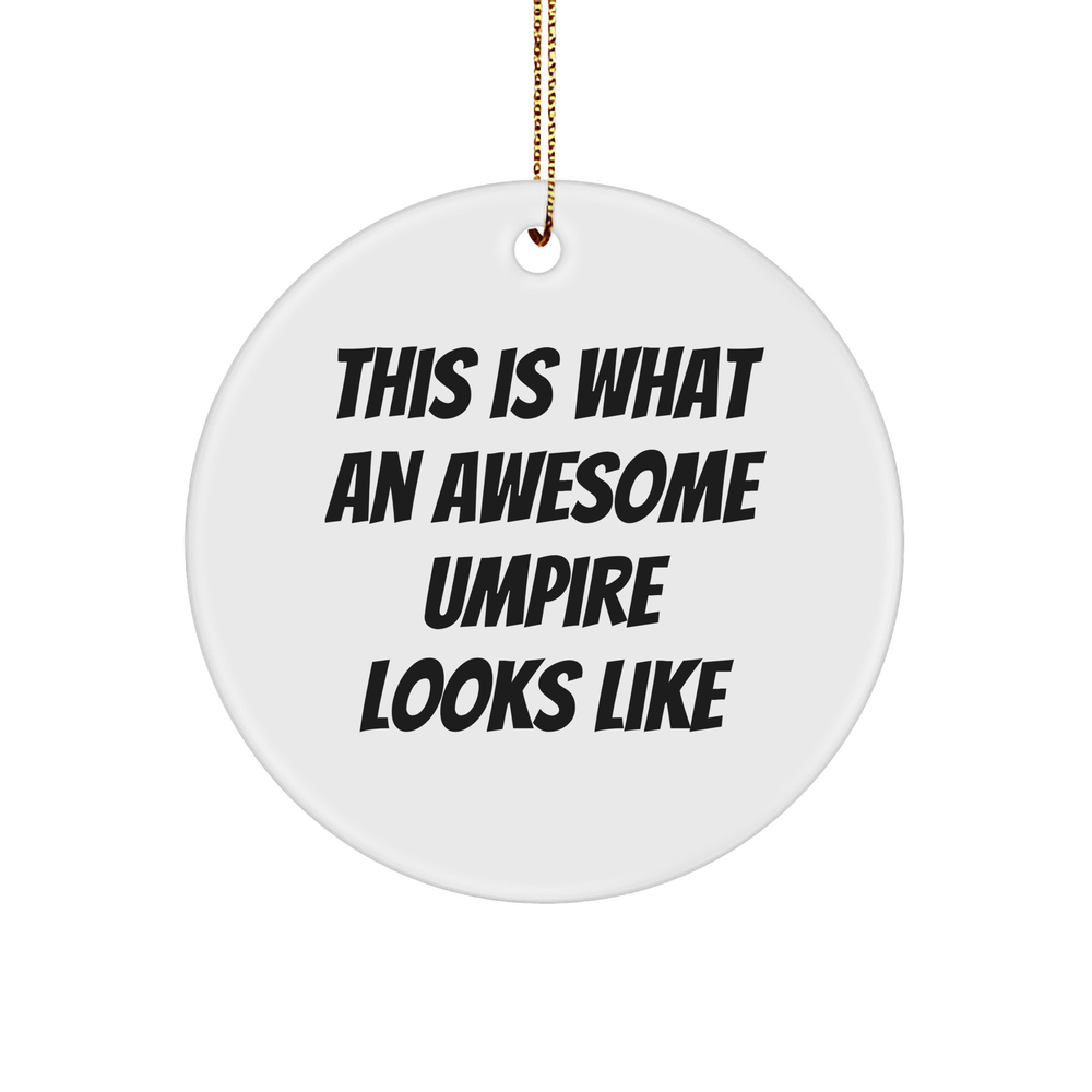 Funny Umpire Quotes Gifts for Baseball Fans Umpire Appreciation Gifts Umpire Circle Ornament Unique Christmas Unique Gifts for Umpire Enthusiasts - Image 1