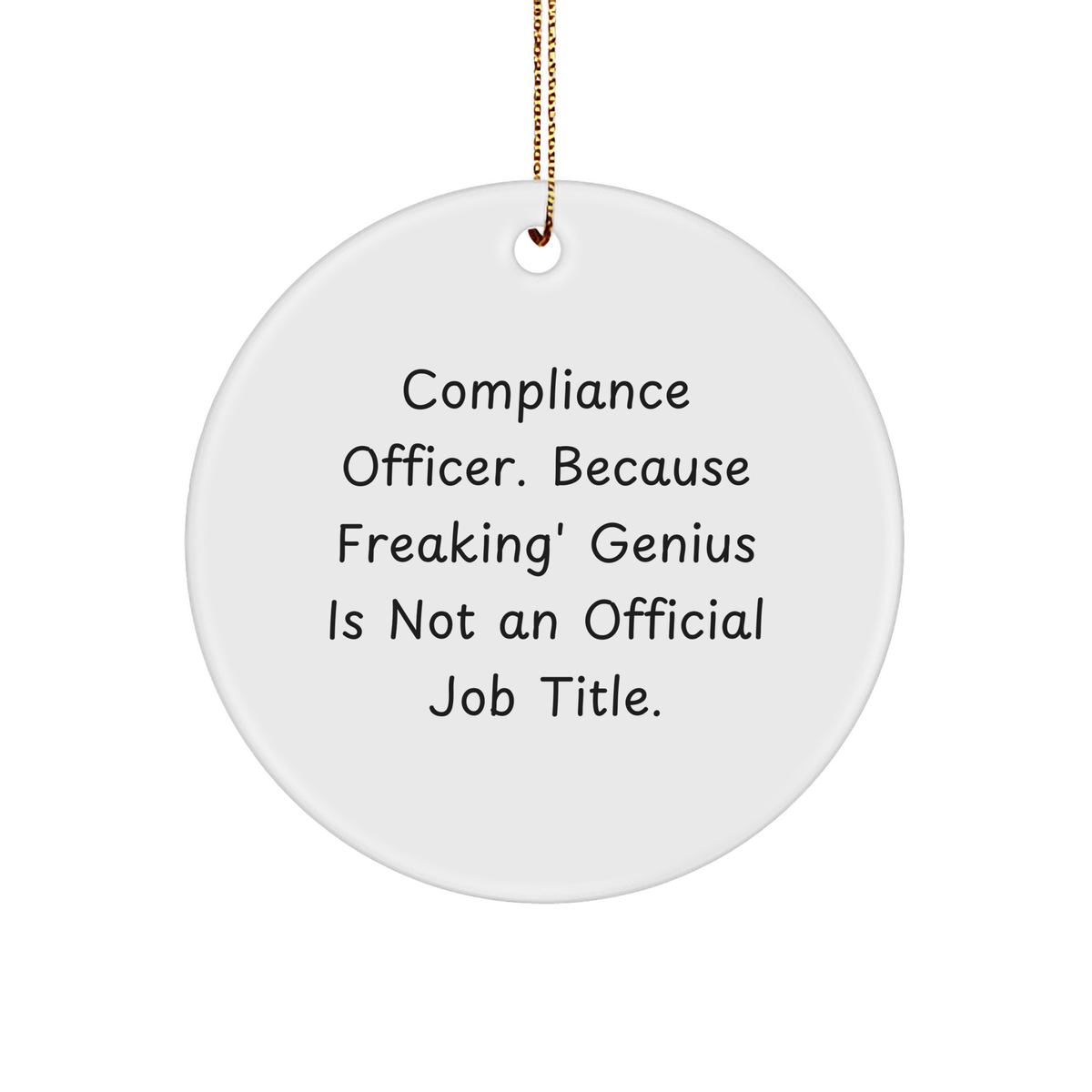 Compliance Officer Gifts from Men - Funny Circle Ornament for Compliance Officer, Christmas Unique Gifts for Men, Women, Friends, Coworkers, Family - Image 1