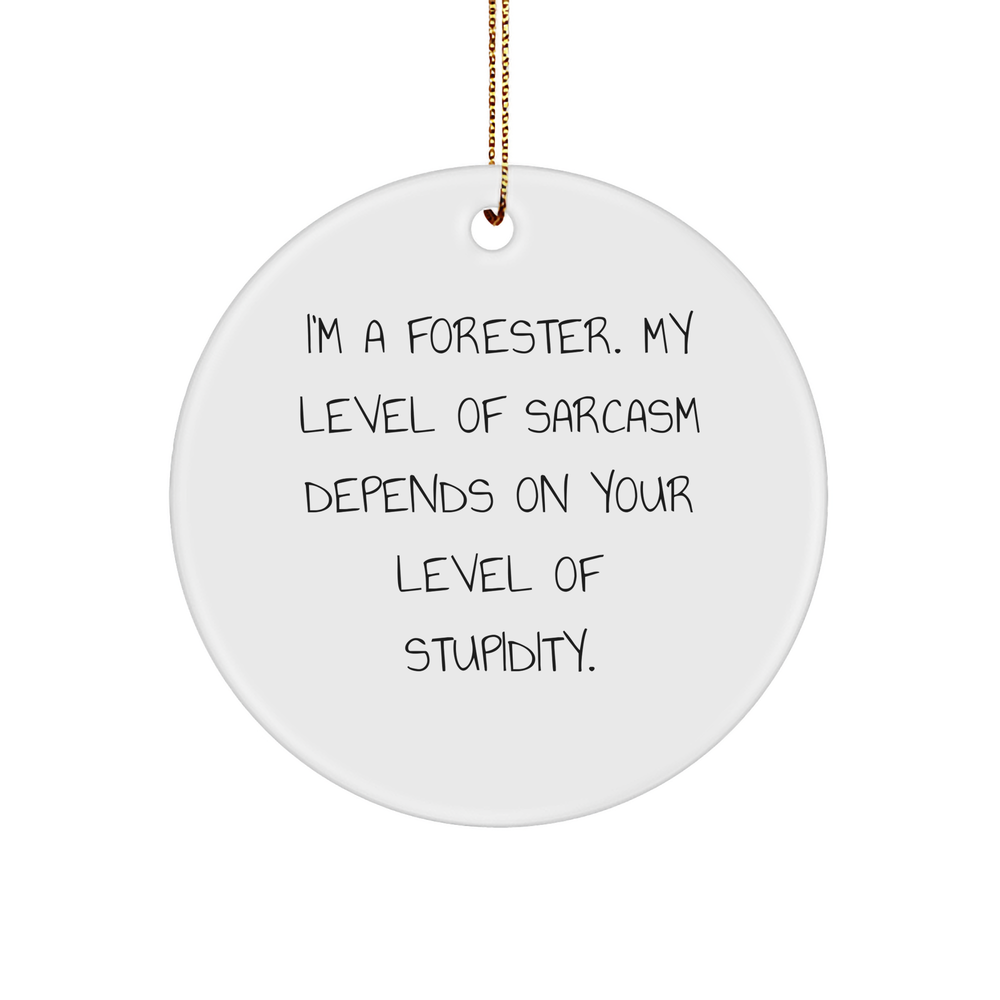 Forester Circle Ornament Funny Quote Gift for Forester Friends Family Christmas Novelty - Image 1
