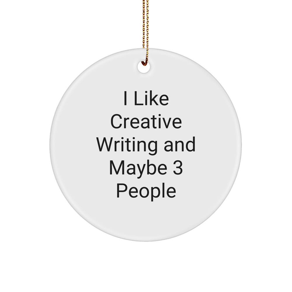 Funny Creative Writing Circle Ornament - Gifts from Writers for Creative Writing Lovers - Christmas Unique Gifts - Image 1