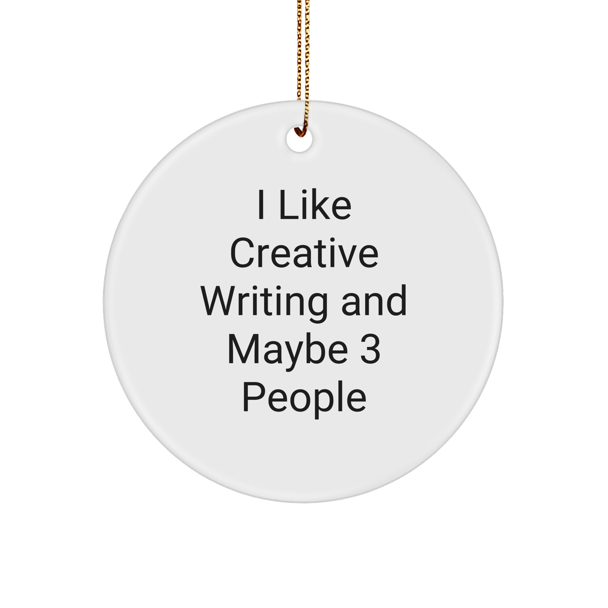 Funny Creative Writing Circle Ornament - Gifts from Writers for Creative Writing Lovers - Christmas Unique Gifts - Image 1