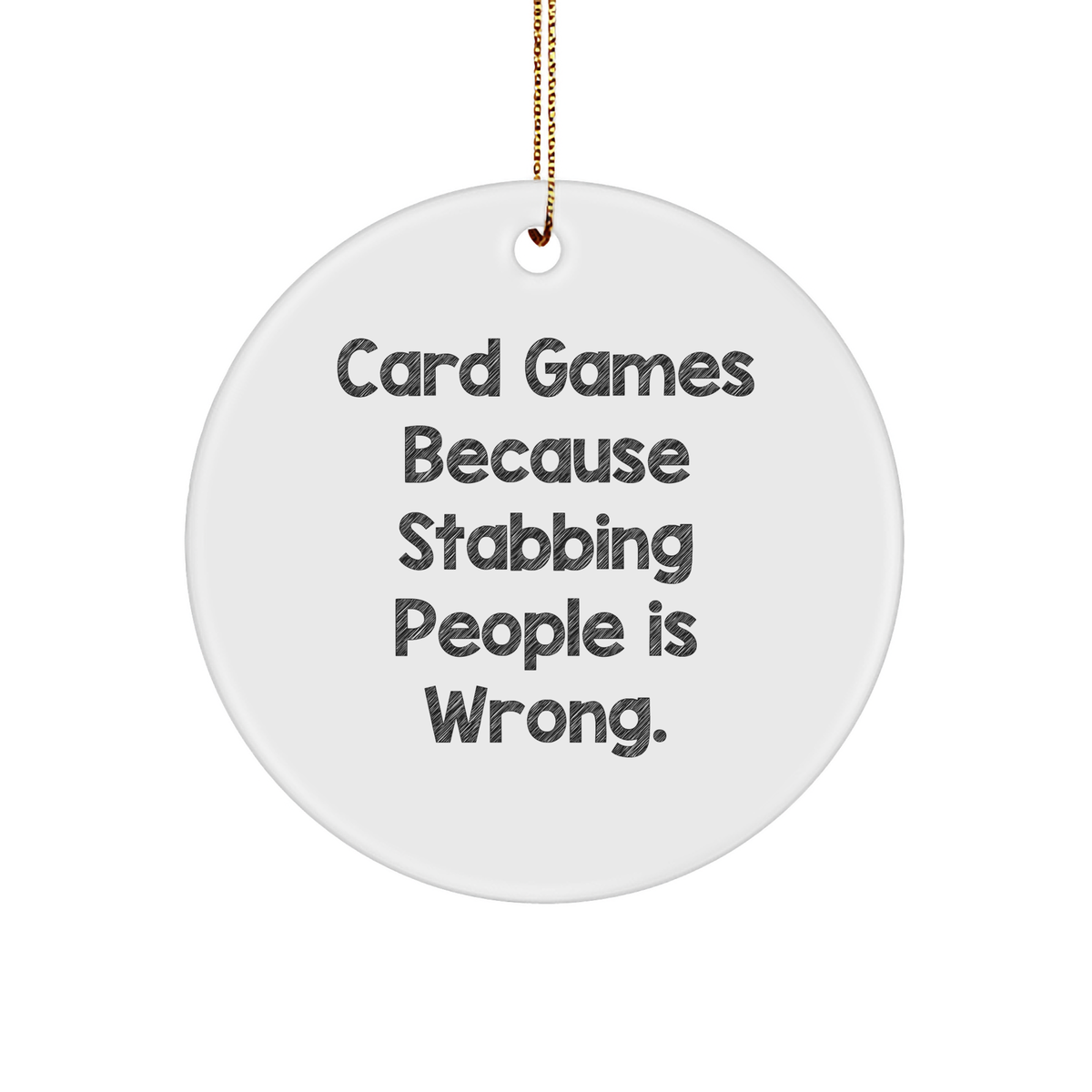 Card Games Circle Ornament Gifts from Men to Card Games Enthusiasts, Funny Card Game Circle Ornament for Christmas - Image 1