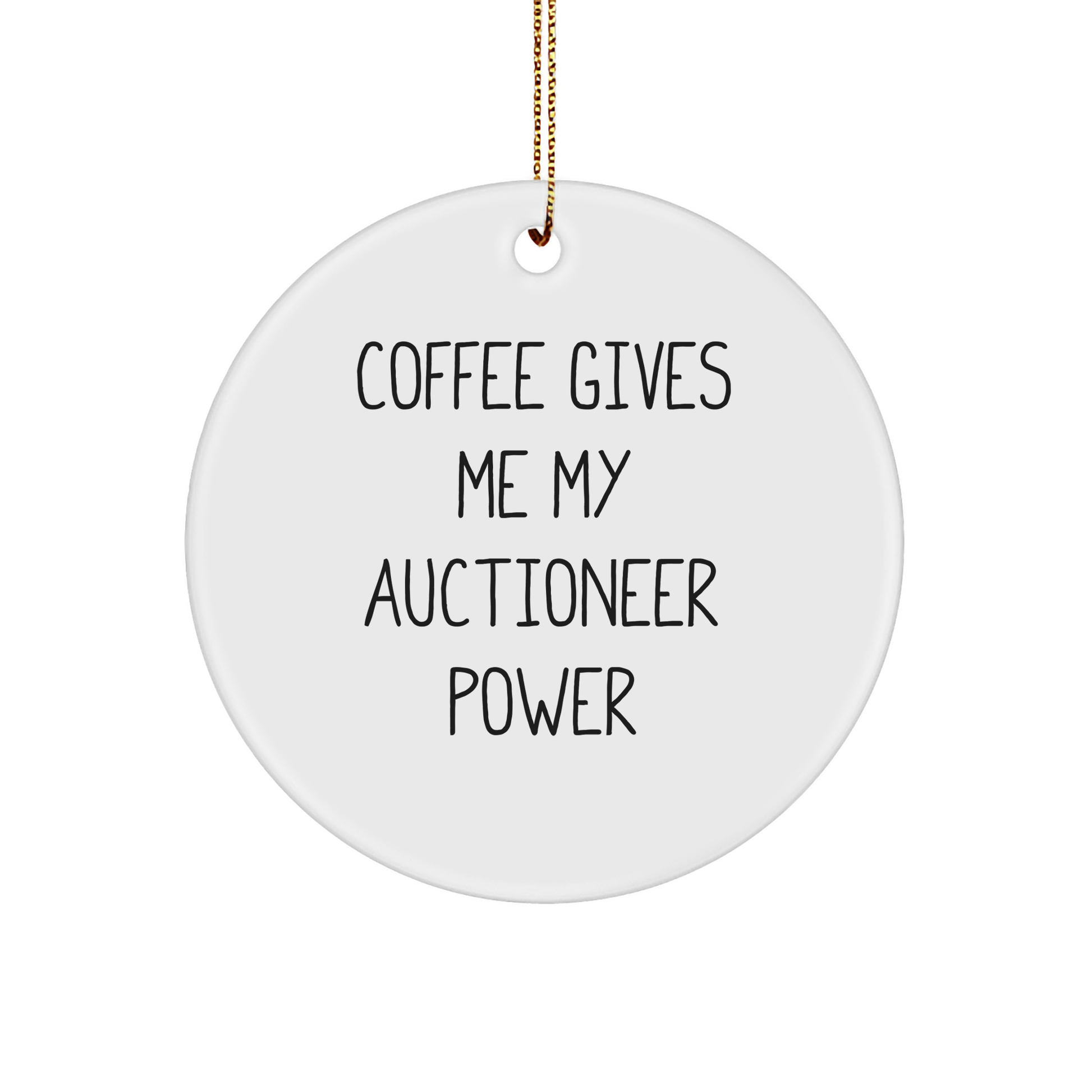 Auctioneer Power Circle Ornament Gifts from Friends for Christmas - Image 1