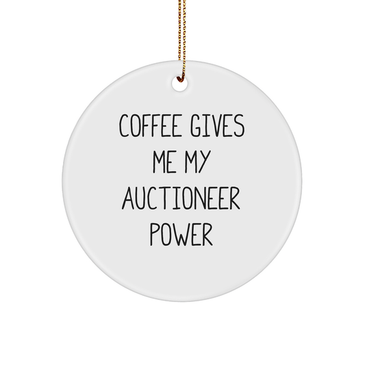 Auctioneer Power Circle Ornament Gifts from Friends for Christmas - Image 1