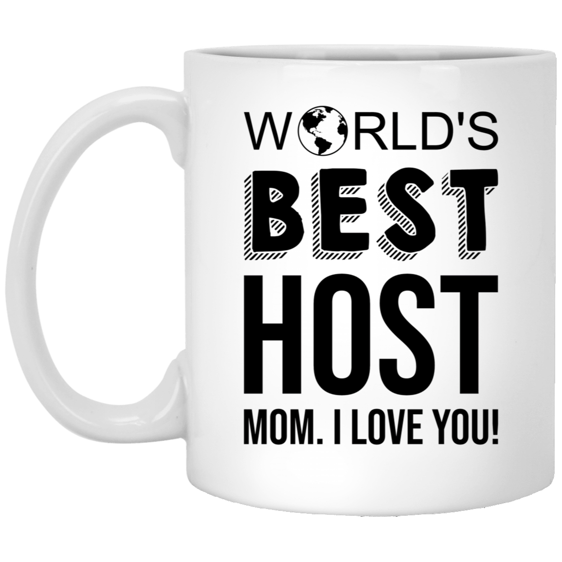 Mother's Day Funny Gifts for Host Mom, Unique Sarcasm Gifts from Son and Daughter, World's Best Mom Coffee Mug