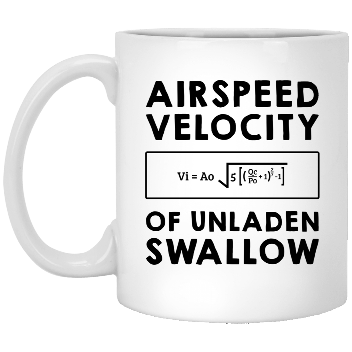 Math Lover Coffee Mug - AIRSPEED VELOCITY OF UNLADEN SWALLOW | Birthday Gift