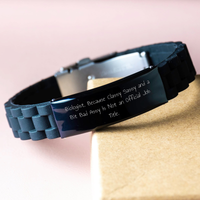 Load image into Gallery viewer, Biologist Gifts, Funny Quote Glide lock Clasp, Adjustable Black Stainless Steel Silicone, Mother&#39;s Day Unique Gifts from Friends, for Biologists and Science Lovers - Image 3
